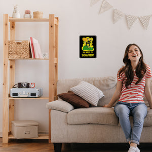 Kaminfeger Metallschild in 15x20 cm mit Spruch: Viel Glück, du schaffst es!