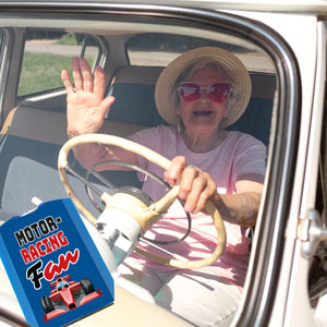 Sportwagen Parkscheibe mit Spruch: Motor Racing Fan