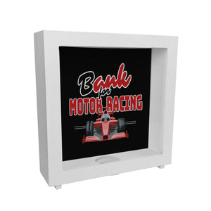 Sportwagen Spardose mit Spruch: Bank for Motor Racing