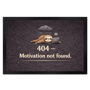 Faultier Laptop 404 Motivation not found Fußmatte in 35x50 cm