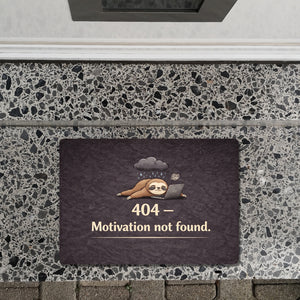 Faultier Laptop 404 Motivation not found Fußmatte in 35x50 cm ohne Rand