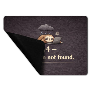 Faultier Laptop 404 Motivation not found Fußmatte in 35x50 cm ohne Rand
