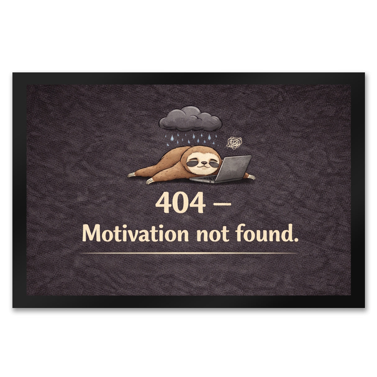 Faultier Laptop 404 Motivation not found Fußmatte in 35x50 cm