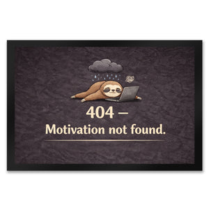 Faultier Laptop 404 Motivation not found Fußmatte in 35x50 cm