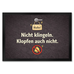 Nicht klingeln. Klopfen auch nicht. Türgriff Ruhe Fußmatte in 35x50 cm