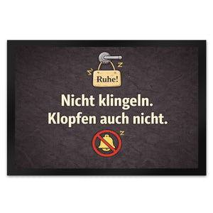 Nicht klingeln. Klopfen auch nicht. Türgriff Ruhe Fußmatte in 35x50 cm