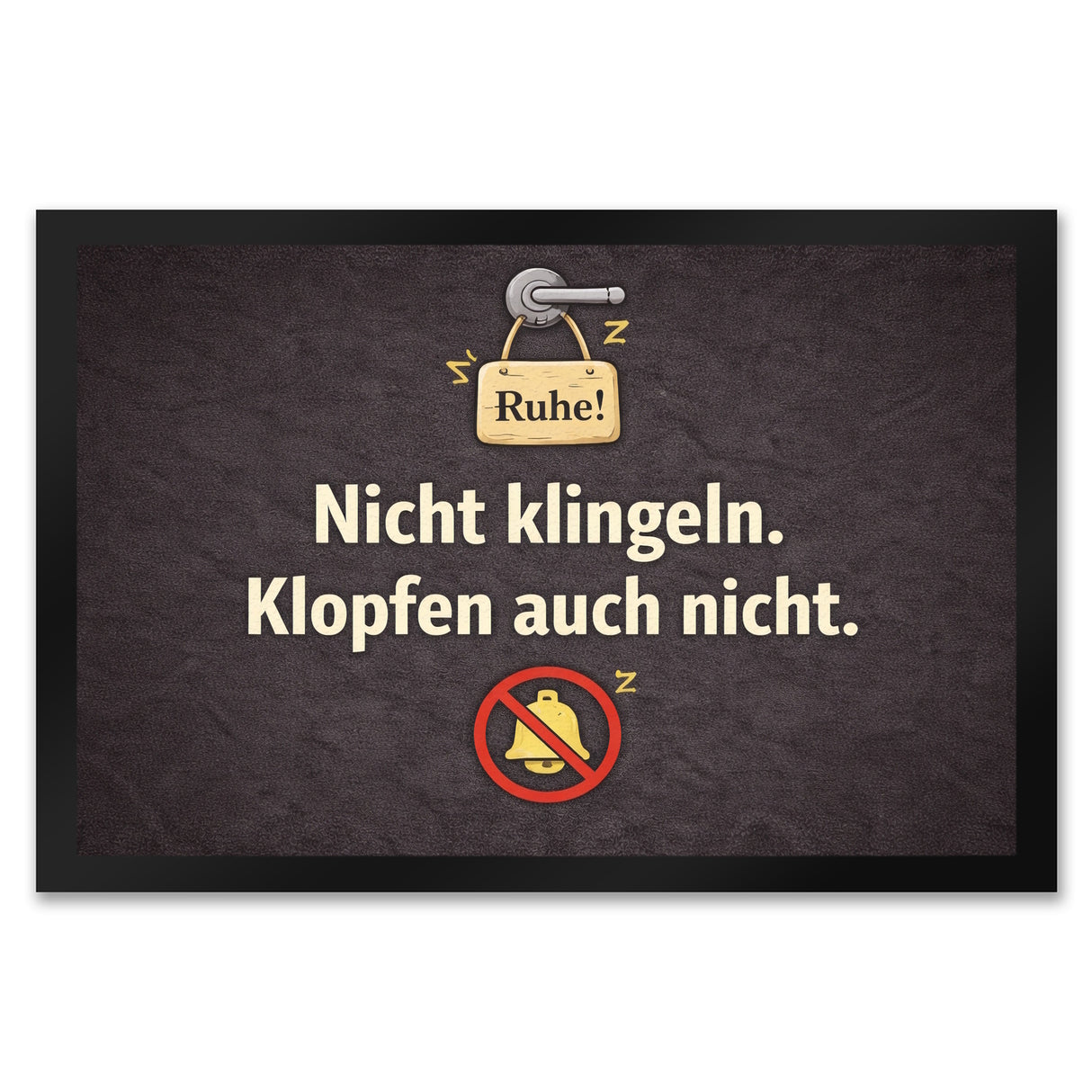 Nicht klingeln. Klopfen auch nicht. Türgriff Ruhe Fußmatte in 35x50 cm