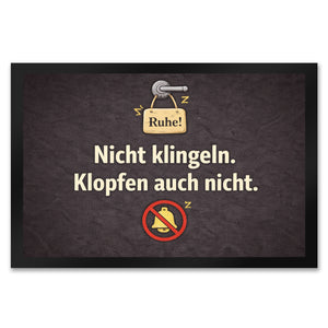 Nicht klingeln. Klopfen auch nicht. Türgriff Ruhe Fußmatte in 35x50 cm