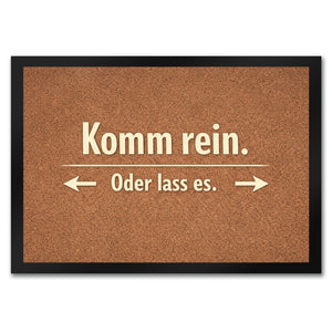 Kork-Effekt Komm rein Oder lass es Fußmatte in 35x50 cm