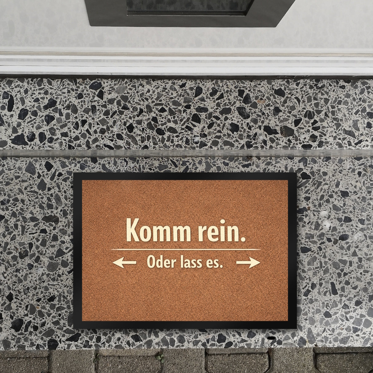 Kork-Effekt Komm rein Oder lass es Fußmatte in 35x50 cm