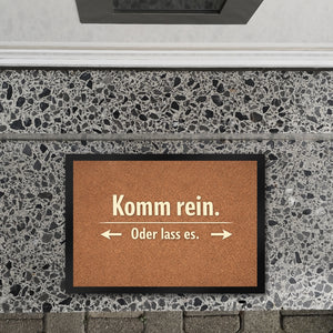 Kork-Effekt Komm rein Oder lass es Fußmatte in 35x50 cm