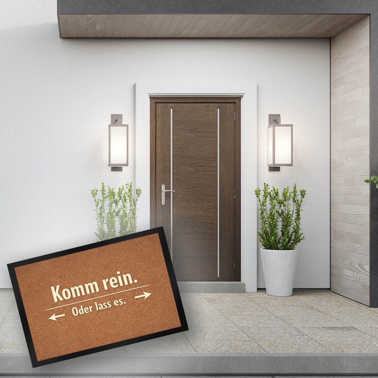 Kork-Effekt Komm rein Oder lass es Fußmatte in 35x50 cm