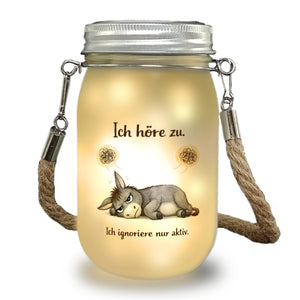 Eddi Esel Ich höre zu Ich ignoriere nur aktiv Solarlicht für Morgenmuffel