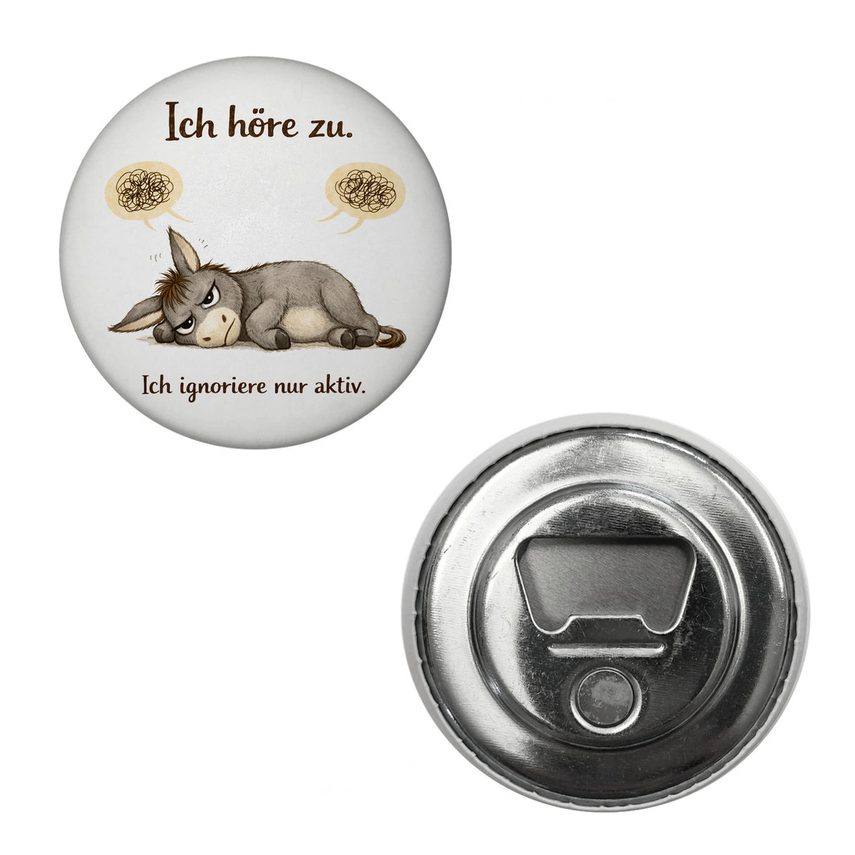 Eddi Esel Ich höre zu Ich ignoriere nur aktiv Magnet für Morgenmuffel