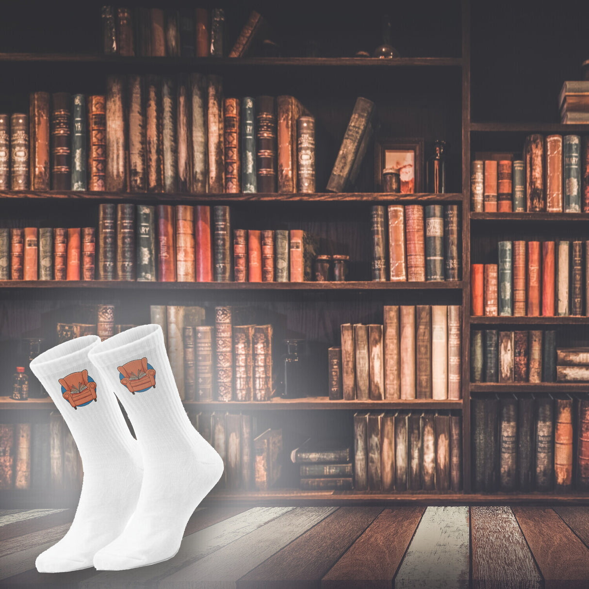 epicsocks Bücherträume Lesesessel Socken in 37-41 im Paar