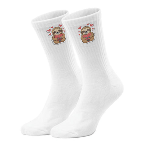 epicsocks Faultier Freude Faultier mit Herzen Socken in 37-41 im Paar