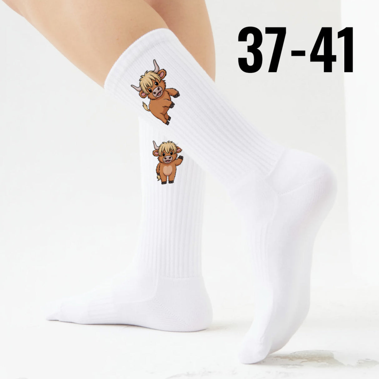 epicsocks Highland Cow Charme Socken in 37-41 im 6er Set in Geschenkdose im 6er Set in Geschenkbox