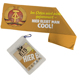 DDR-Logo Ost-Stolz Eishandtuch - im Osten bleibt man cool