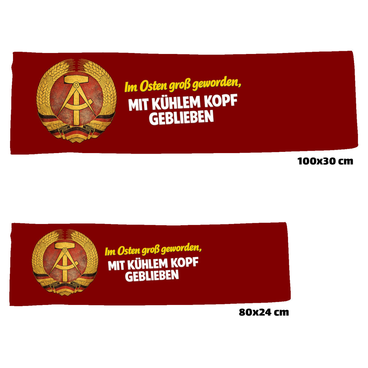 DDR-Logo Ost-Stolz Eishandtuch - Im Osten groß geworden