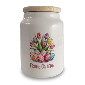 Tulpen und Ostereier Frohe Ostern Keksdose n