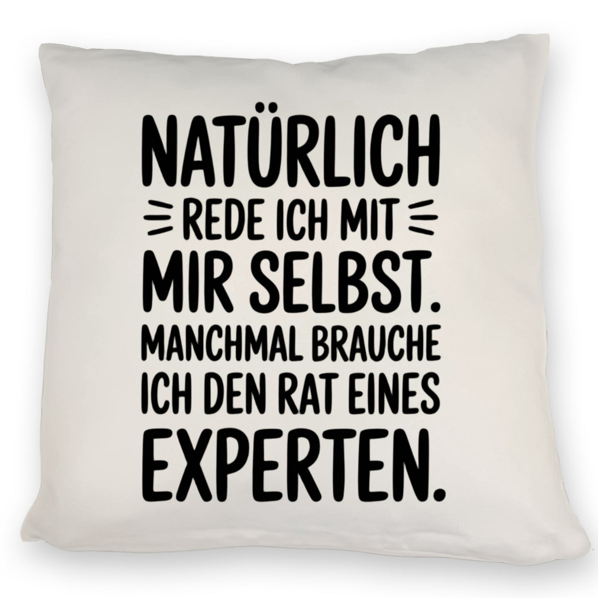 Expertengespräch Kissen mit Selbstironie