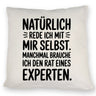 Expertengespräch Kissen mit Selbstironie