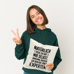Expertengespräch Kissen mit Selbstironie