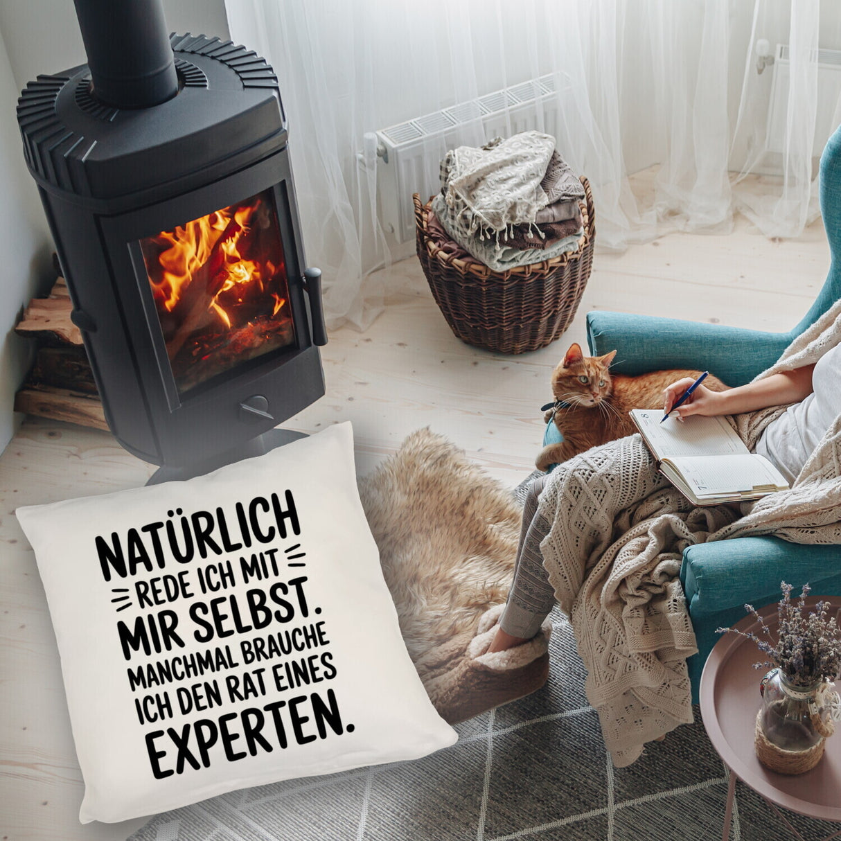 Expertengespräch Kissen mit Selbstironie