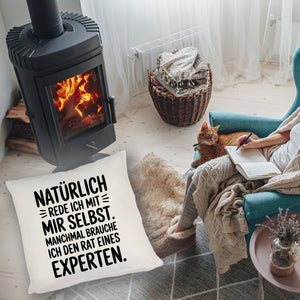 Expertengespräch Kissen mit Selbstironie