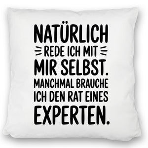 Expertengespräch Kissen mit Selbstironie