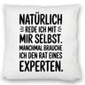 Expertengespräch Kissen mit Selbstironie
