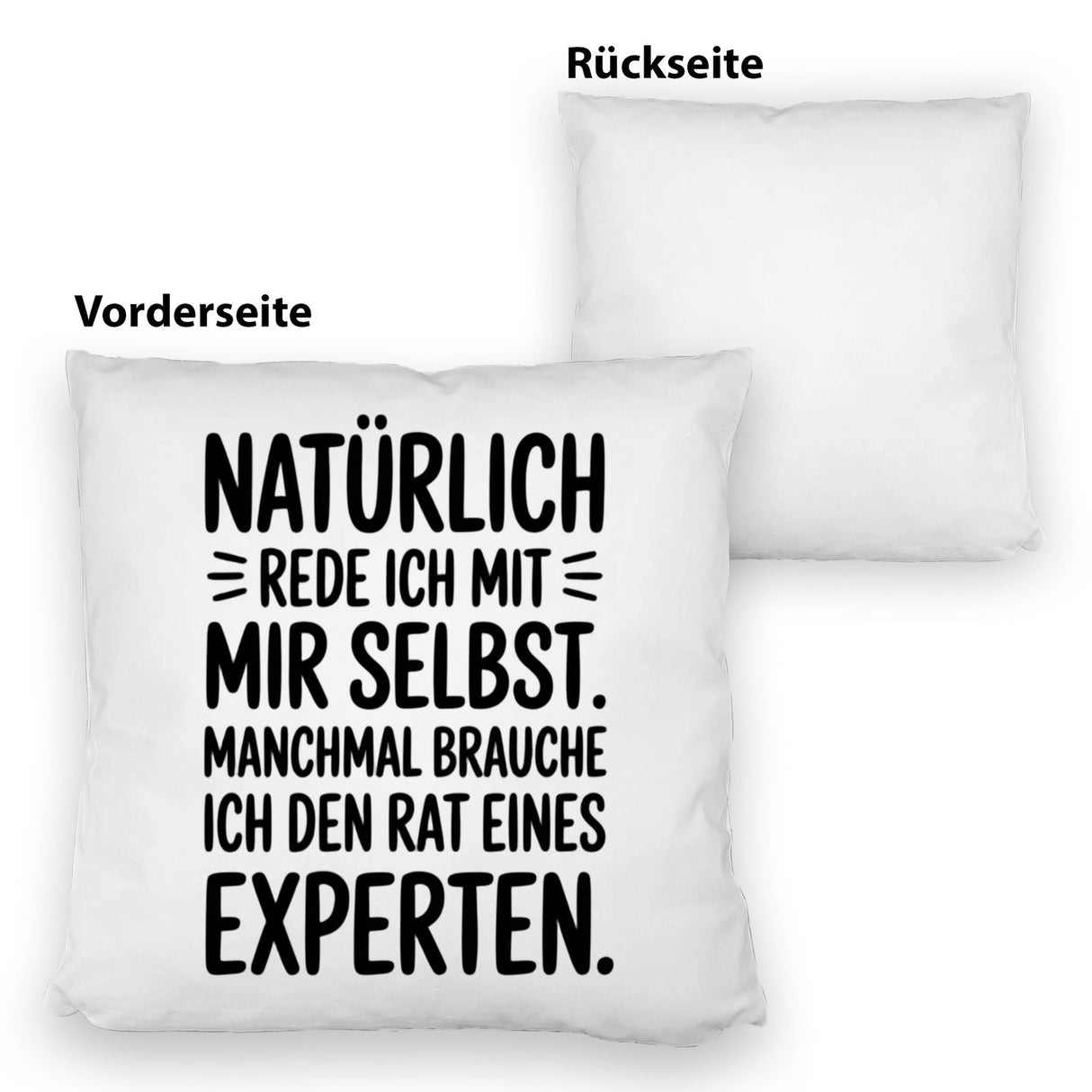 Expertengespräch Kissen mit Selbstironie