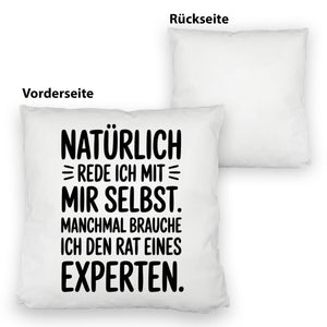 Expertengespräch Kissen mit Selbstironie
