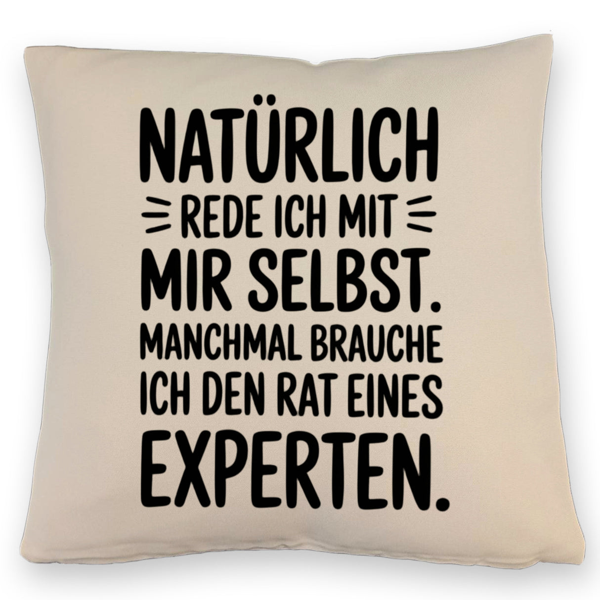 Expertengespräch Kissen mit Selbstironie