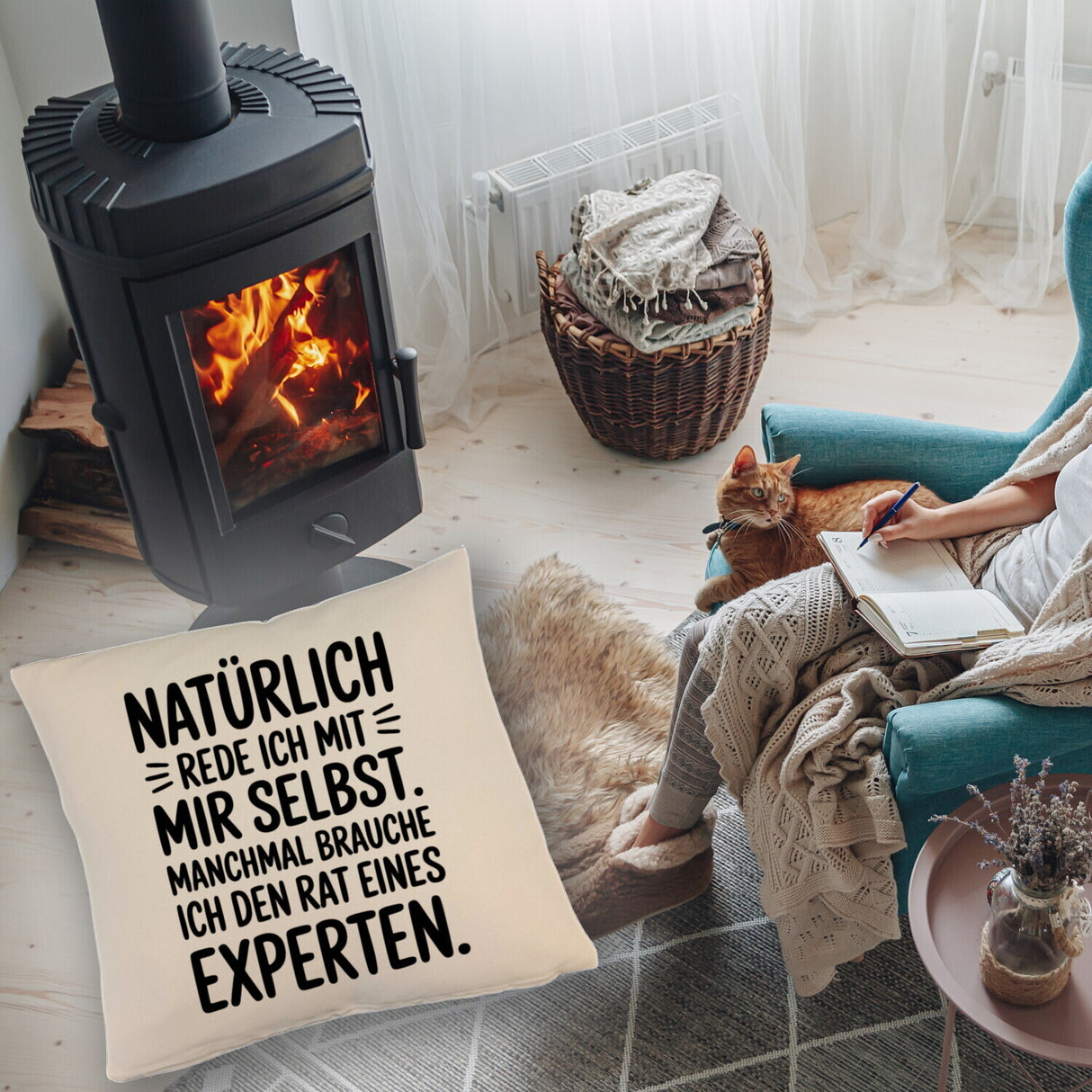 Expertengespräch Kissen mit Selbstironie