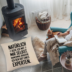 Expertengespräch Kissen mit Selbstironie