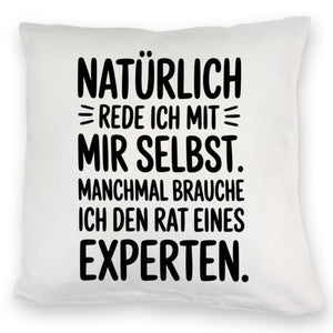 Expertengespräch Kissen mit Selbstironie