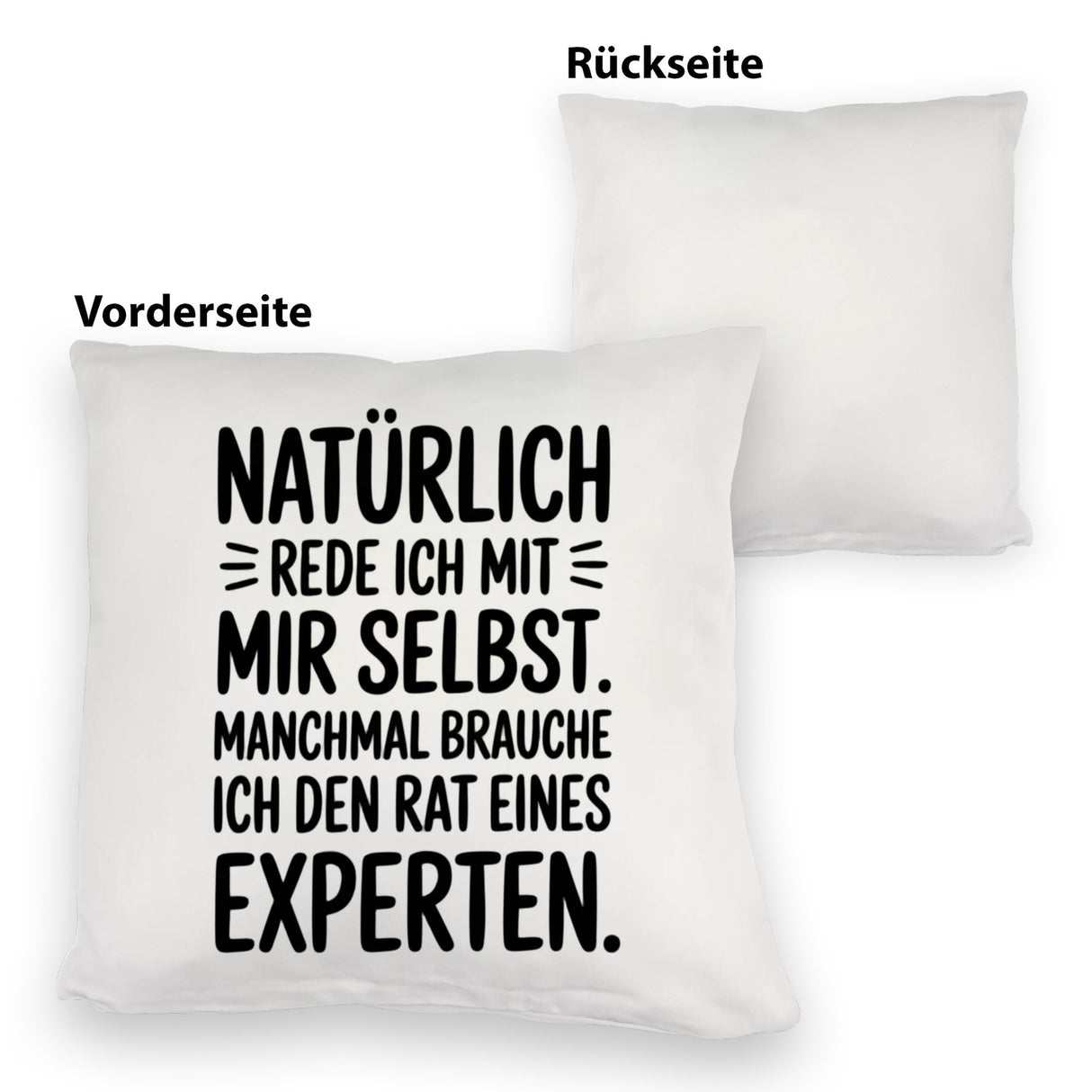 Expertengespräch Kissen mit Selbstironie