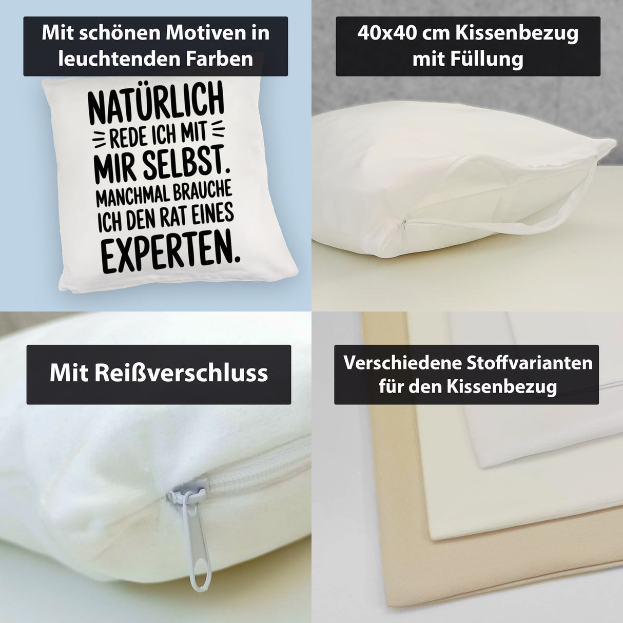 Expertengespräch Kissen mit Selbstironie