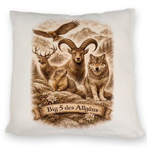 Big 5 des Allgäus Kissen mit Tiermotiven