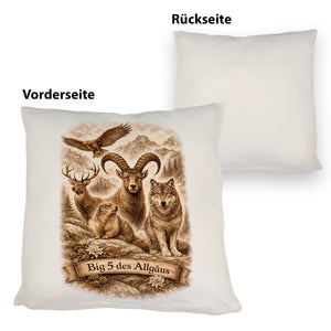 Big 5 des Allgäus Kissen mit Tiermotiven