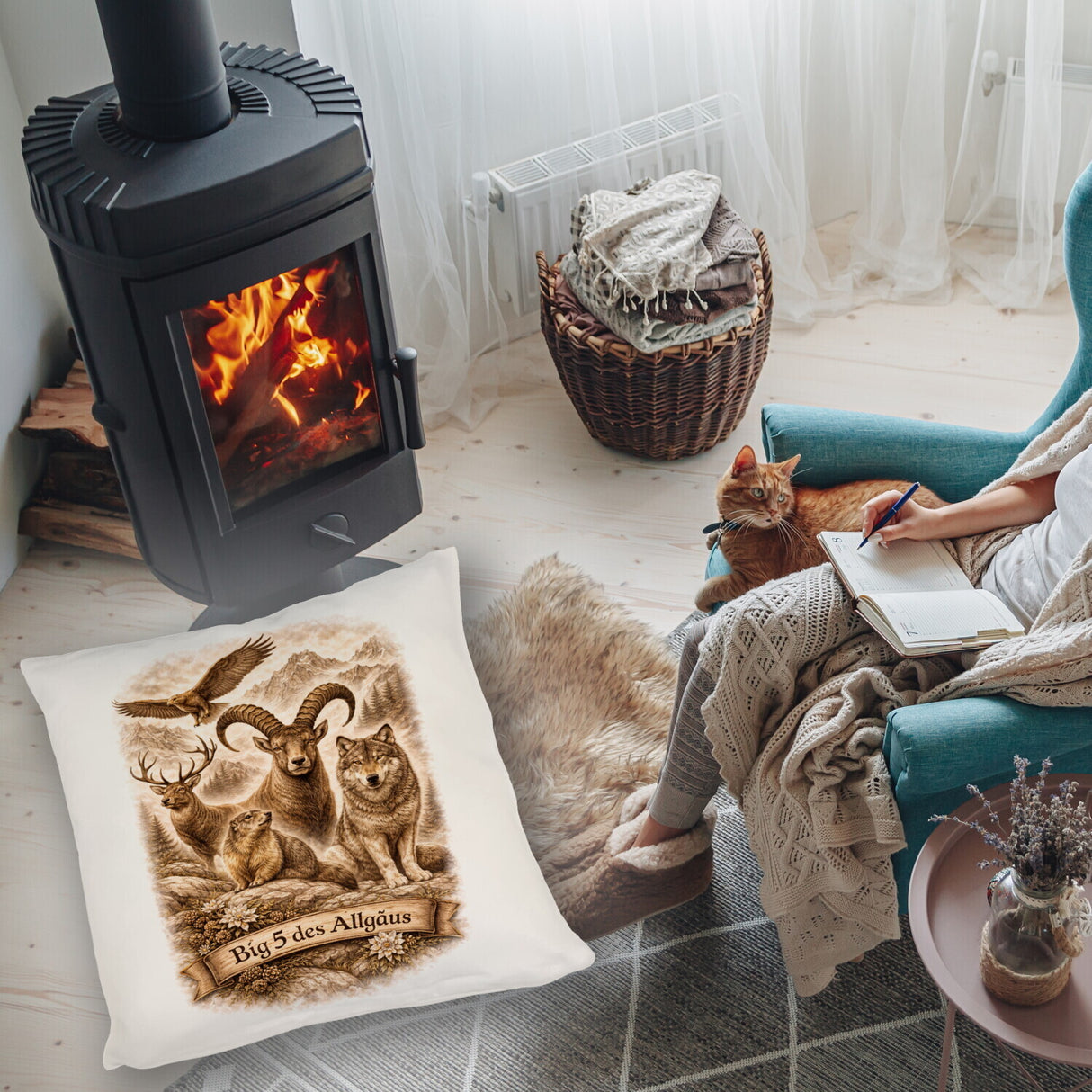 Big 5 des Allgäus Kissen mit Tiermotiven