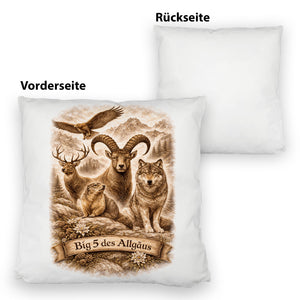 Big 5 des Allgäus Kissen mit Tiermotiven