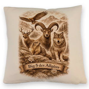 Big 5 des Allgäus Kissen mit Tiermotiven