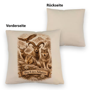 Big 5 des Allgäus Kissen mit Tiermotiven