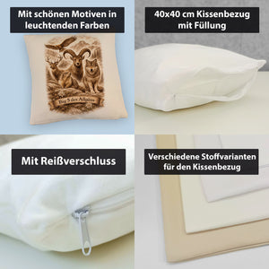 Big 5 des Allgäus Kissen mit Tiermotiven