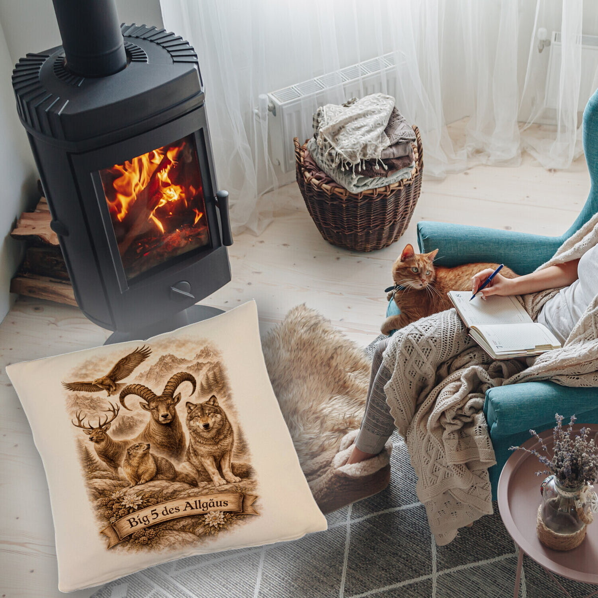Big 5 des Allgäus Kissen mit Tiermotiven