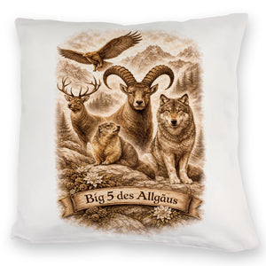 Big 5 des Allgäus Kissen mit Tiermotiven