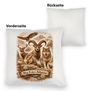 Big 5 des Allgäus Kissen mit Tiermotiven