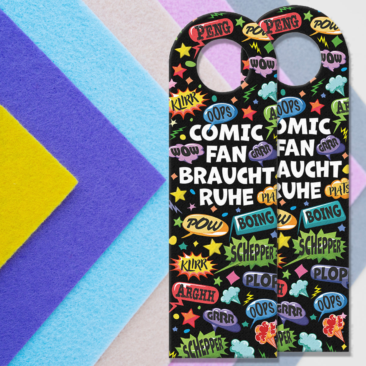 Comic Türhänger mit Spruch: Comic-Fan braucht Ruhe